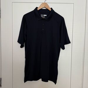 5.11 Tactical Polo Shirt Mens Sz L Black Short Sleeve Performance Polyester